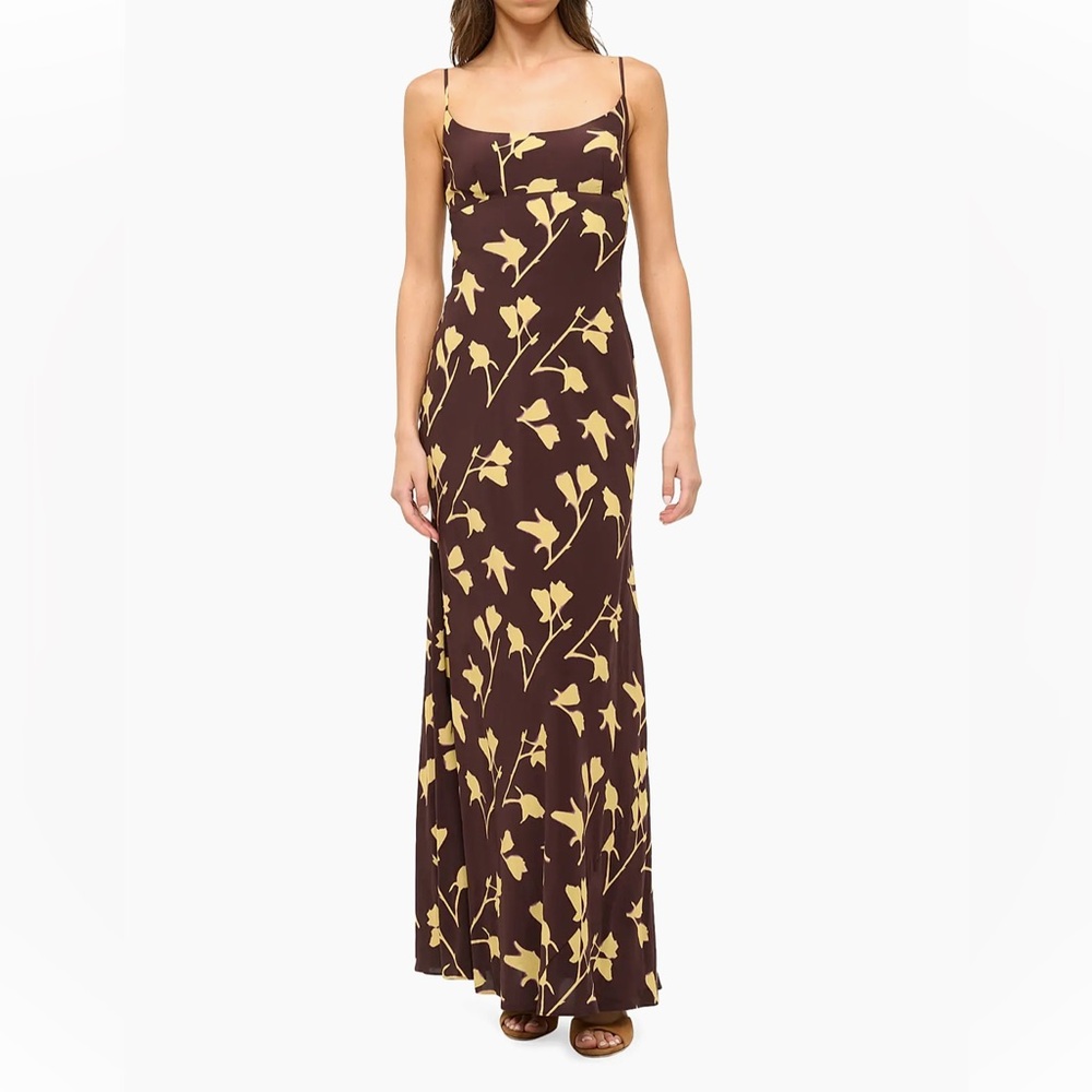 STAUD DINAH DRESS | PRESSED EARTH FLORAL | SIZE: 6